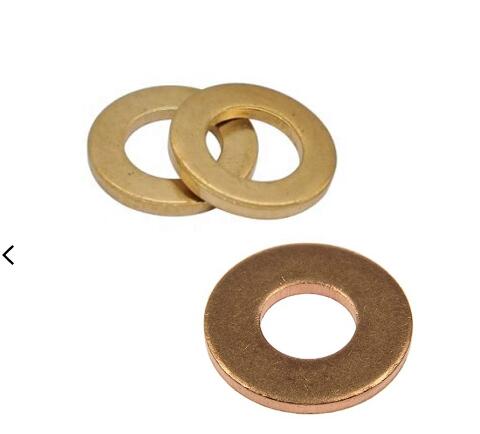 Brass Copper Colored Metal Round Flat Plate Fender Washers Sealing Gasket Punched Ring Washer