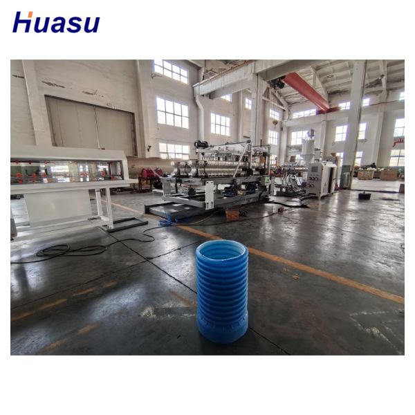 Full Automatic Corrugated Pipe Extrusion Line for HDPE with 100kg/h - 2000kg/h Capacity and 32mm - 1600mm Pipe ID