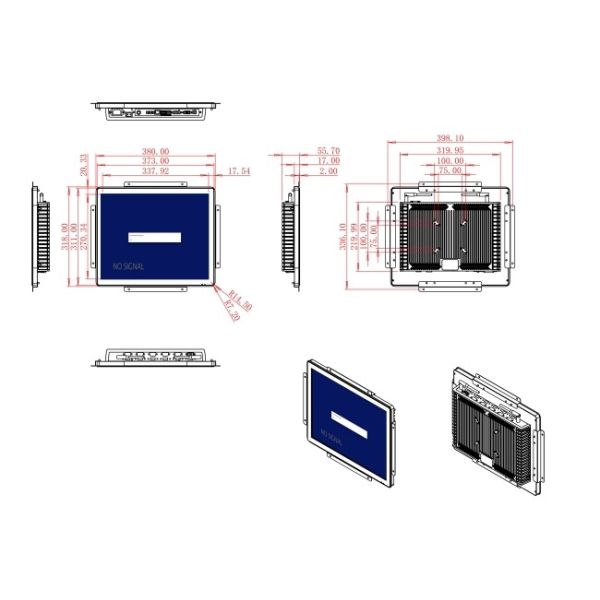 17-Inch Touch Screen for Factory Automation and Security Systems