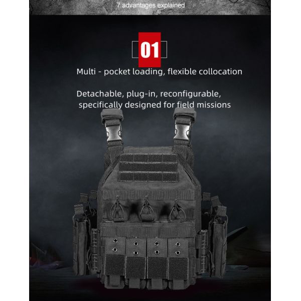 Quick Release Military Ballistic Armor 3kg 1000D Nylon NIJ IV Vest