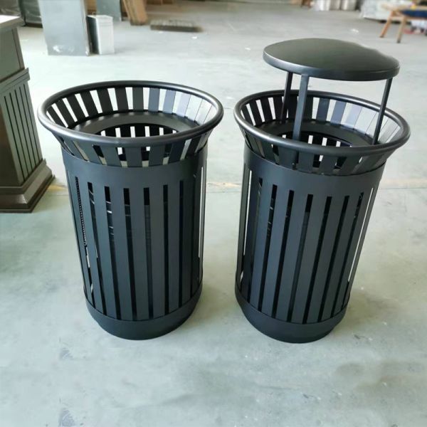Outdoor	 Recycle Bin Waste Bin Round Stainless Steel Pedal Trash Can