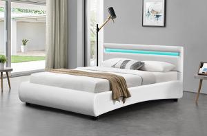 Quadro branco da cama do couro do plutônio do OEM com forma da curva da luz do