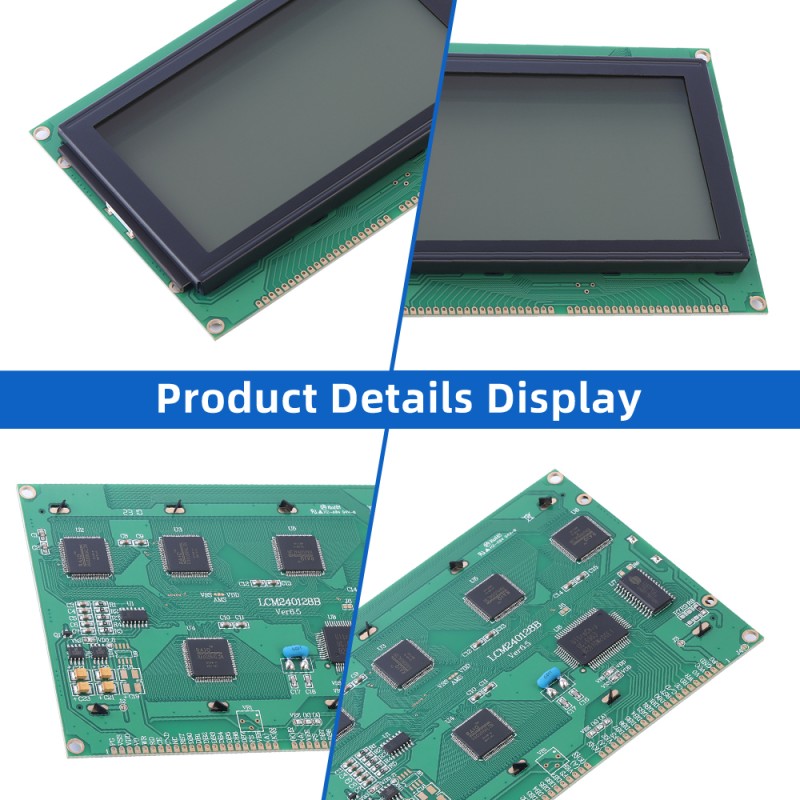 Grey Film LCM240128B LCD Display Module With 144X104X12MM Working Temperature -30*80