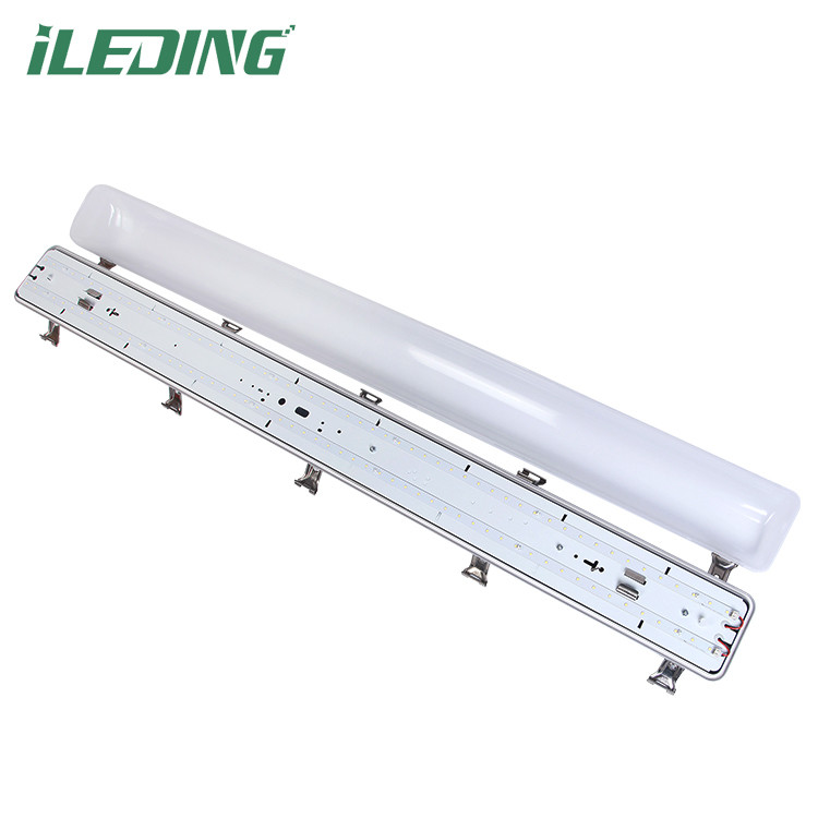 Energy 5000K CCT Motion Sensor Tri proof LED Vapor Tight Garage Light Fixture 130lm/w Luminous Efficiency