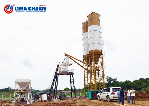 Hopper Type HZS 35 M3/H Small Concrete Mixing Plant