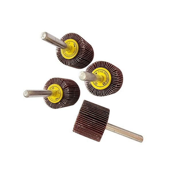 Shank Mounted Flap Wheels 120 Grit Aluminum Oxide Abrasive for Grinding and Polishing