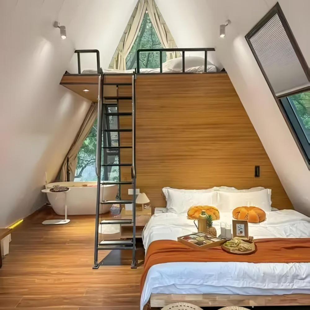 Factory Direct Sale Lightweight Luxury Modern Outdoor Living Steel Structure Modular Bathroom Hotel Yoncheng Wood Frame