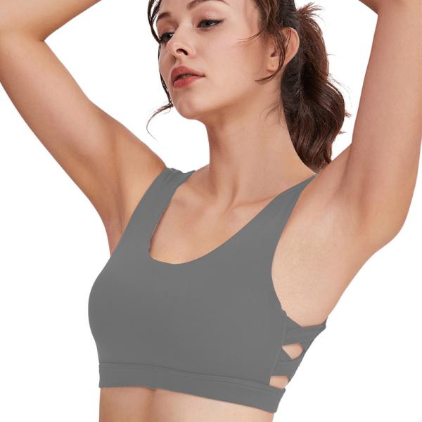 Roupa interior de secagem rápido dos esportes das mulheres do sutiã da parte traseira da beleza da absorção da umidade