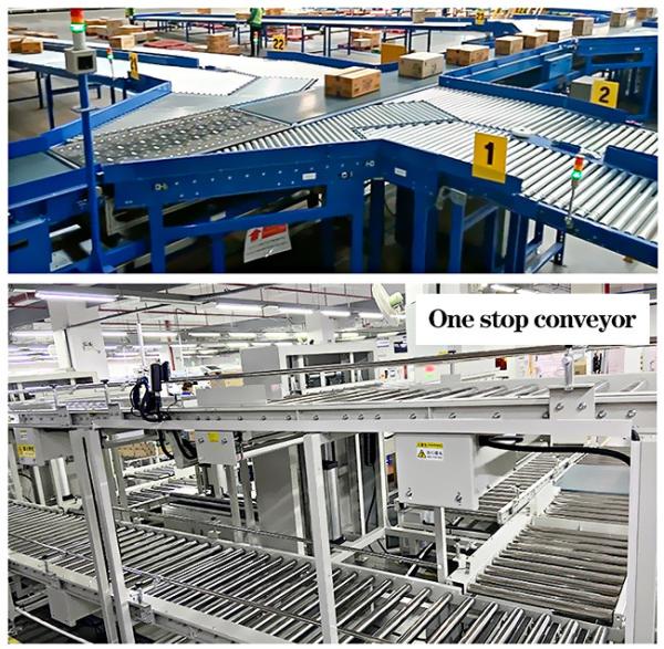 220V/380V/Manual Power Supply Inclined Roller Conveyor Line for Multi-Level Transfer