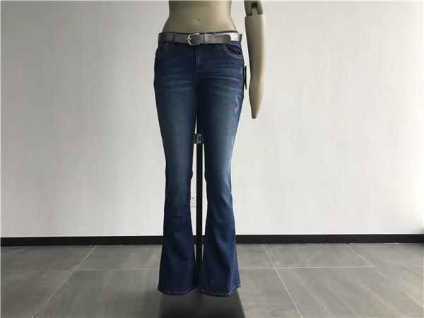 Ladies' Medium Wash Stretch Denim Jeans Womens Bootcut Jeans TW76321