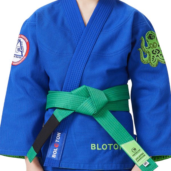 Children's 380GSM Pearl Weave BJJ Gi 100% Cotton Brazilian Jiu Jitsu Kimono with Custom Embroidered Logo