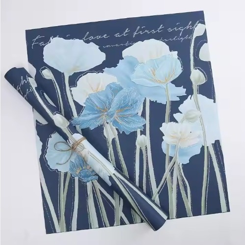 防水 ブーケット用 カスタム花の包装紙 韓国のスタイル ミックスパルプ花絵