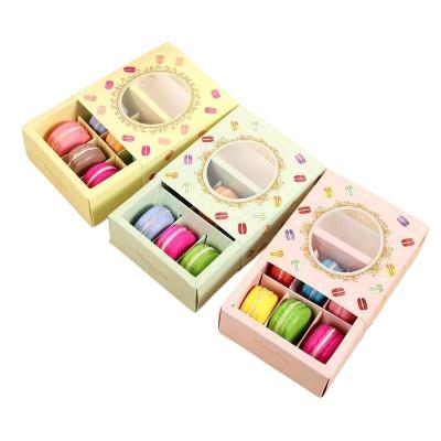 White Custom Macaron Packaging Boxes , Versatile Donut Packaging Box With Clear Display Window