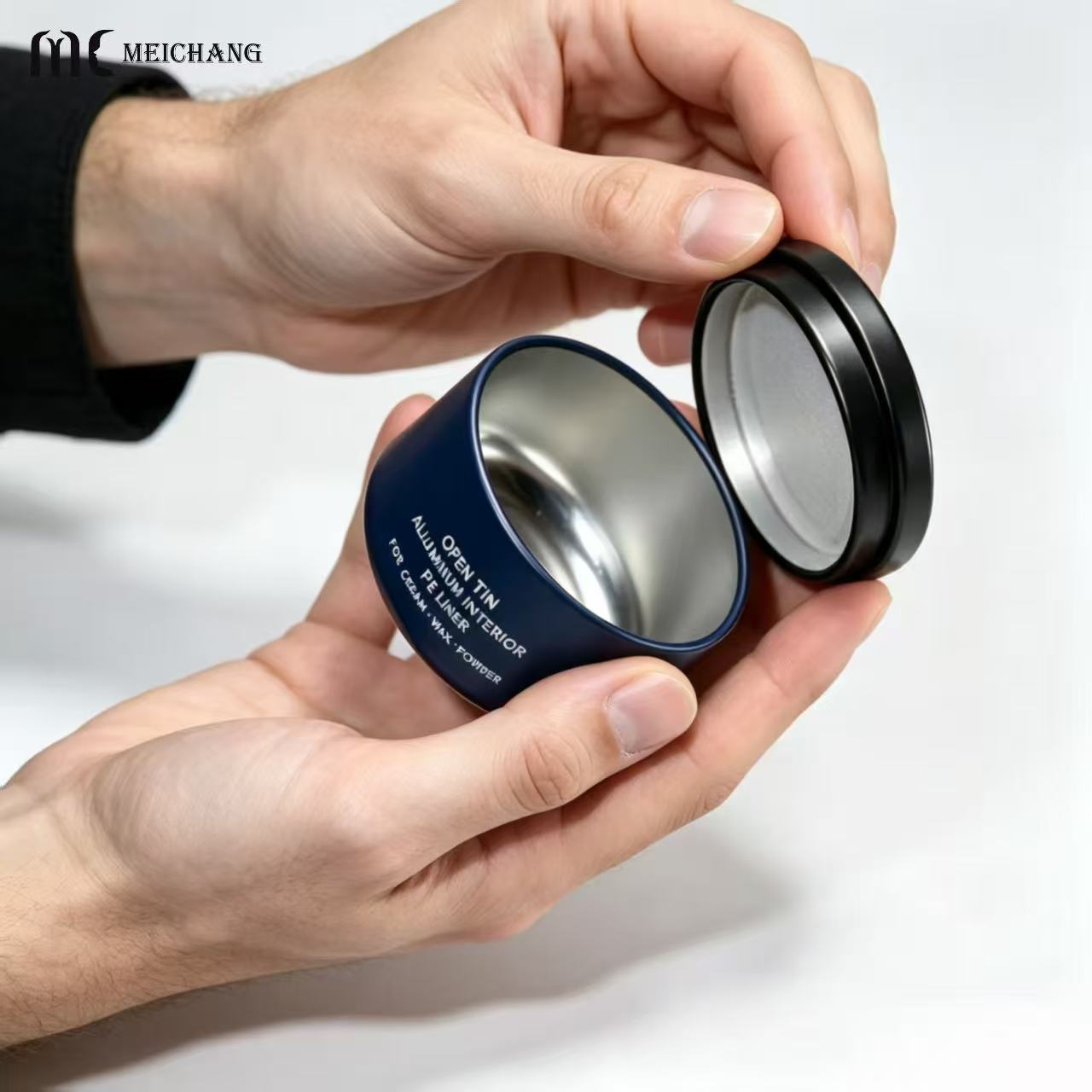5-15g Refillable Aluminum Tin Jar with Screw-Top Lid for solid balm and skincare packaging(MC-807）