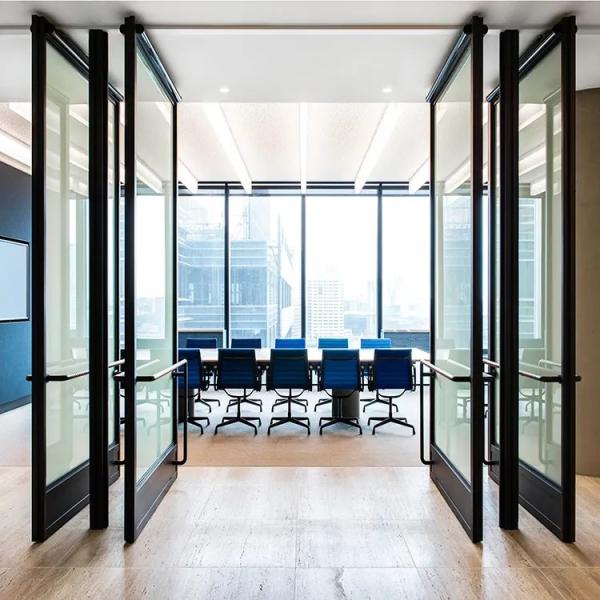4mm 6mm 8mm 9mm Safety Toughened Glass Sliding Folding Door Energy Saving Clear Sliding And Folding Glass Doors And Windows