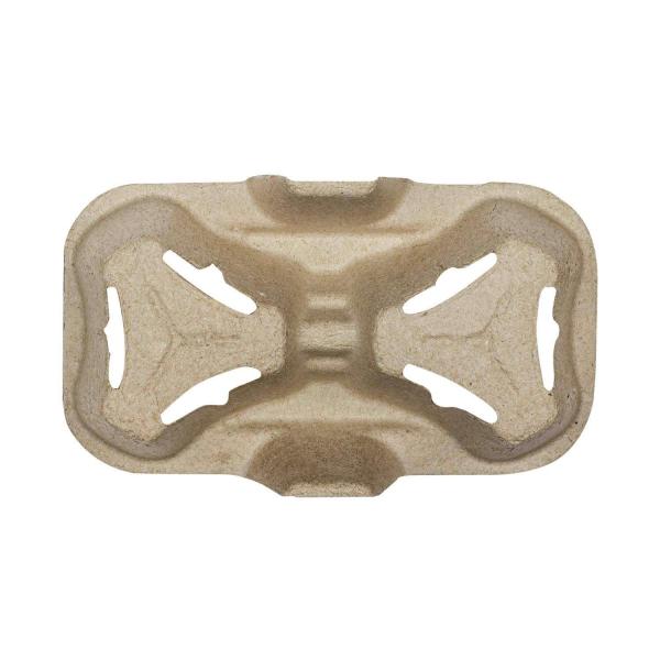 Biodegradable 2 Cup 4 Cup Disposable Coffee Paper Holder Tray Portable Takeout Coffee Paper Cup Carrier