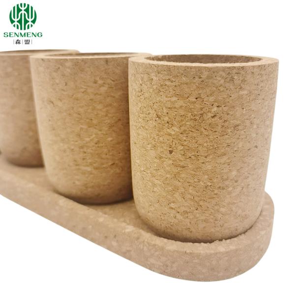 Custom Cork Natural and Reusable Flower Pots for Your Sustainable Space