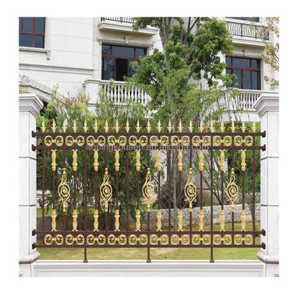 6ft x 8ft Ornamental Garden Black Iron Steel Fence Top Choice for America Main Market