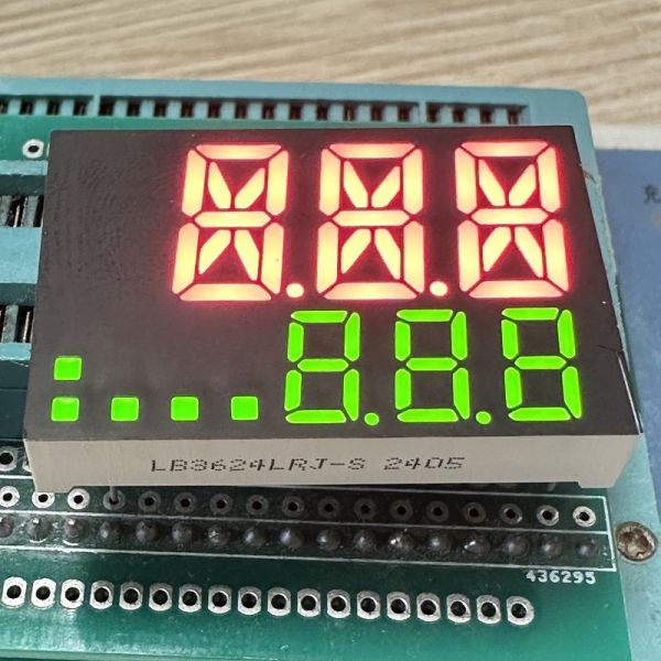 3 Digit 7 Segment LED Display Customized Dual Line Common Cathode for Temperature Controller