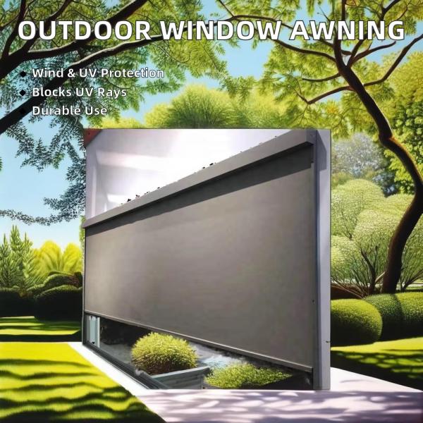 Windows Patio Zip Track Blinds Clear Windproof Roller Blinds