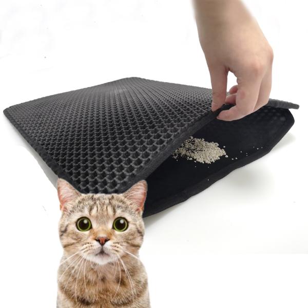 Factory Wholesale Custom Multi-colors Cat Litter Mat Original Washable EVA Double Pet Cat Litter Mat