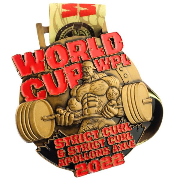 Custom Sports Medal with 20-80mm Size Zinc Alloy and Gold Plating for Souvenir Gifts
