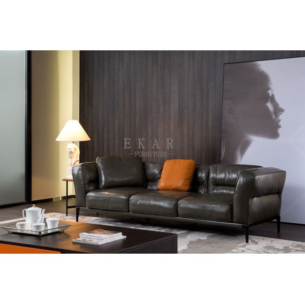 Home Latest Design Set 4 Seater Modern Leather Sofa