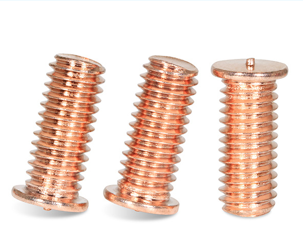 Brass Stainless Steel Copper Plated CD Flanged Fully Threaded Capacity Discharge Spot Welding Studs Screw for Industrial