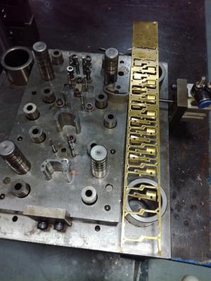 Brass Bronze Copper Progressive Sheet Metal Dies , Sheet Metal Parts Pin Terminal Connector