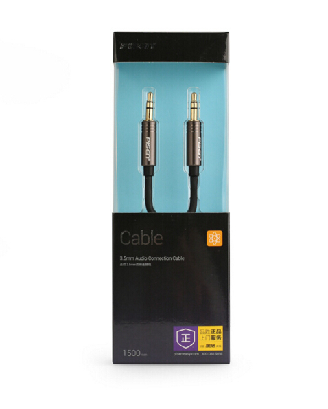 Brand new and original Pisen double 3.5mm stereo audio cable, Pisen 3.5mm stereo audio cable
