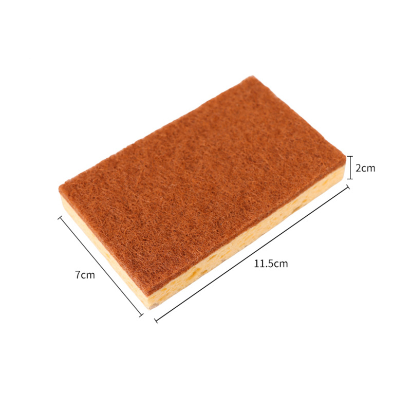 Natural Sisal Wood Pulp Cotton Sponge 100x60x50mm Eco-Friendly