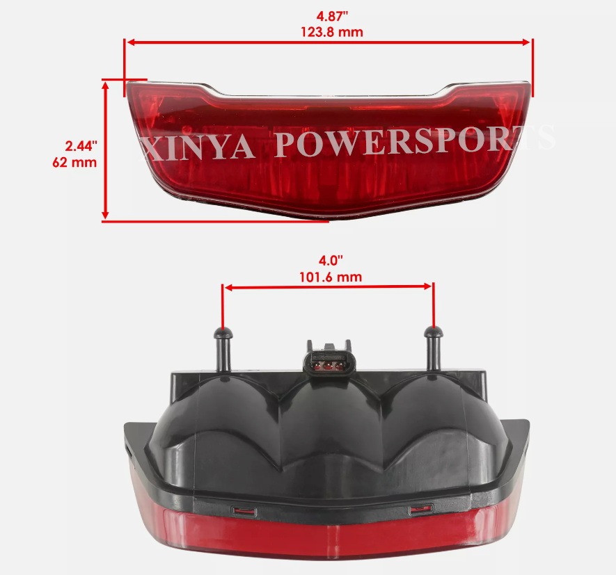 Caltric Rear Brake Taillight Assembly for Honda TRX420FE TRX420FM Rancher 420 4x4 07-13