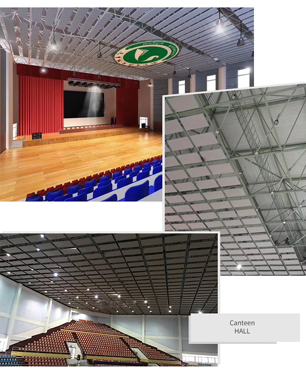 Специальные окрашенные декоративные панели из стекловолокна для внутреннего декора и звукоизоляции