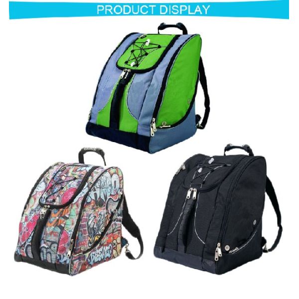 EN71 Nylon Ski Boot Bag Backpack With Shoe Compartment