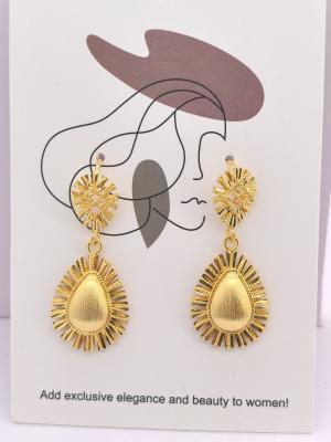 drop-shaped earrings for 925 sliver gold plating