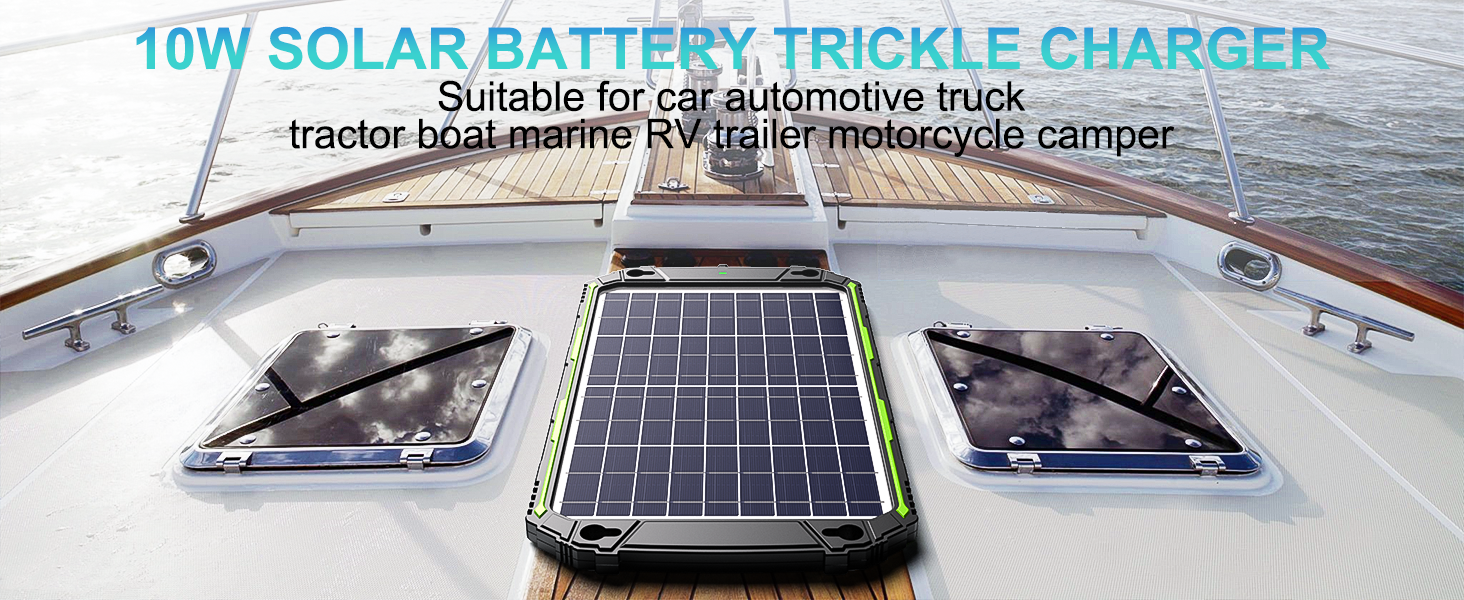 10 Вт 12 В водонепроницаемый солнечный зарядный аккумулятор для автомобиля лодка морской RV