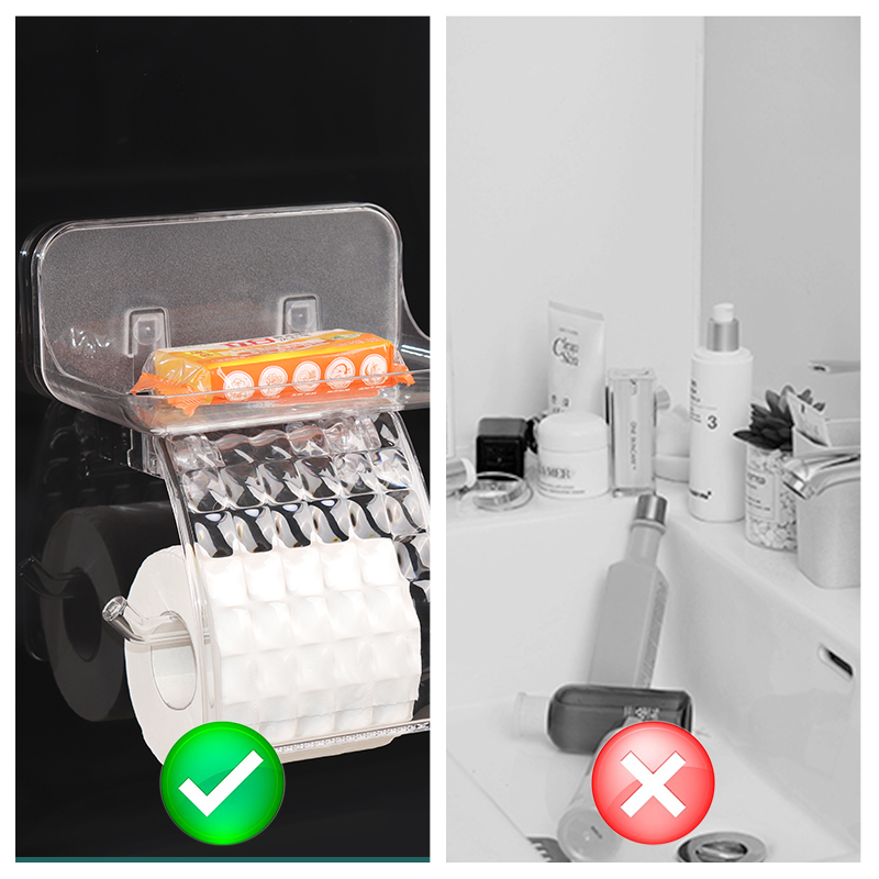 Пластмасса рельса ливня держателя блюда мыла Bathroom WGO прозрачная для бумажного полотенца