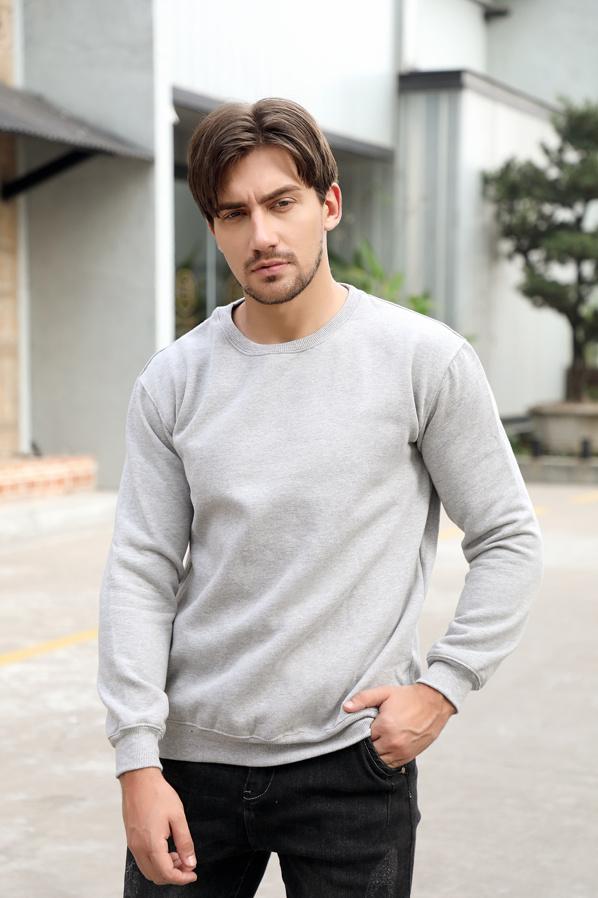 Hoodie 100% хлопок изготовленных на заказ людей вышил фуфайке шеи экипажа