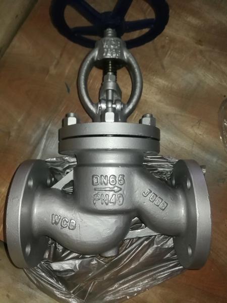 Handwheel DIN Steel Globe Valve  Flanged End RF Casted Steel 13%CR