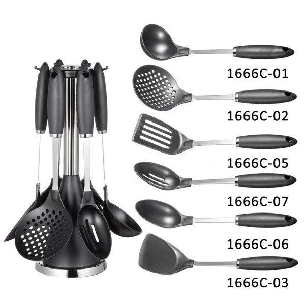 Plastic Cooking Tools Set Sustainable Customized Color Spatula Turner Masher Spaghetti