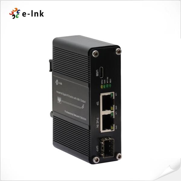 Adaptateur Ethernet USB C industriel PoE Chargement USB PD alimenté