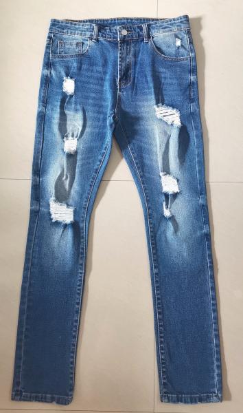 Men Stretch Denim Pants Custom Logo Fashion Slim Trend Casual Jeans DH287852A