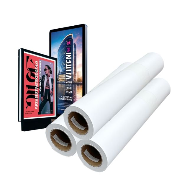 Impression par jet d'encre à base de film rétroéclairé mate en rouleau PET pour publicité