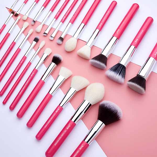 Metal Ferrule 14.2cm 17.5cm Pro Makeup Brushes Set for sensitive skin