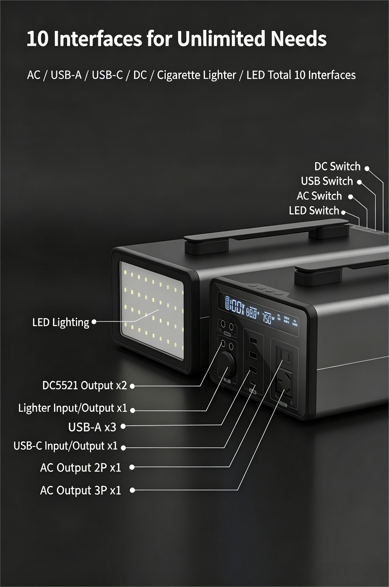 U1000S High Frequency Portable Power Supply