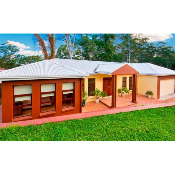 Роскошные полуфабрикат виллы для структуры гостиницы и офиса светлой стальной