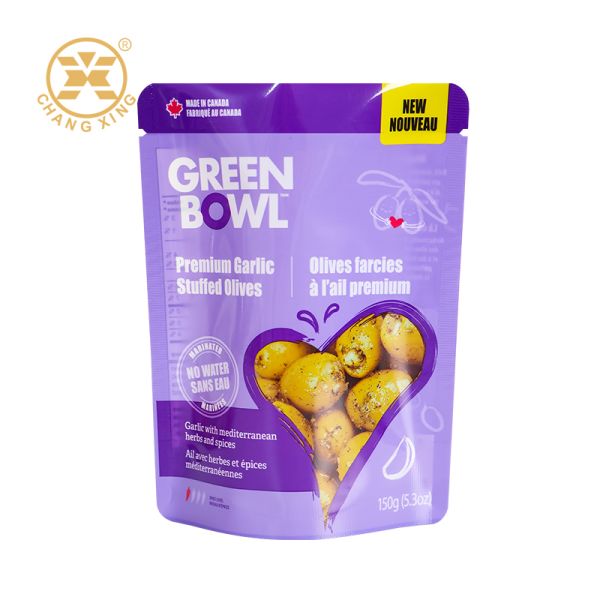 Customizable Snack Packaging Bags Featuring Tear Notch and Stand Up Pouch Design Suitable for Various Snack Types