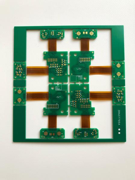 FR4 TG170 4 Layer Rigid Flex PCB Fabrication Green Solder Mask