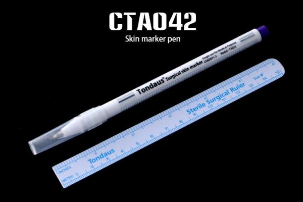 Single Use Surgical Skin Marker Pen With Plastic Ruler Inside Sterilized