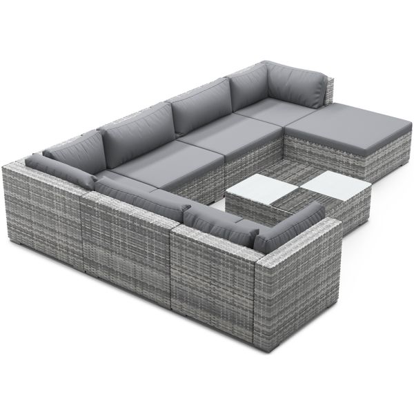 Wholesale Wicker Outdoor Sectional Lounge Set Rattan Outdoor Furniture Conversation Leisure Sofa Set